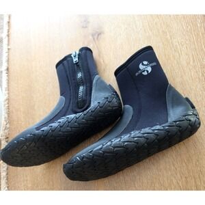 SCUBAPRO 5mm Neoprene Dive Boots Size S – Black Zip Water Sport Boots NWOT
